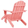 Silla jardín Adirondack con otomana madera maciza de abeto rosa