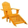 Adirondack-Gartenstuhl mit Ottomane aus massivem orangefarbenem Tannenholz von vidaXL, Gartenstühle - Ref: Foro24-315868, Pre...
