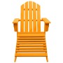 Silla jardín Adirondack con otomana madera maciza abeto naranja de vidaXL, Sillas de jardín - Ref: Foro24-315868, Precio: 106...