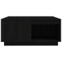 Mesa de centro de madera maciza de pino negro 80x81x36,5 cm