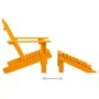 Adirondack-Gartenstuhl mit Ottomane aus massivem orangefarbenem Tannenholz von vidaXL, Gartenstühle - Ref: Foro24-315868, Pre...