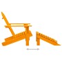 Silla jardín Adirondack con otomana madera maciza abeto naranja de vidaXL, Sillas de jardín - Ref: Foro24-315868, Precio: 106...