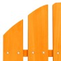 Silla jardín Adirondack con otomana madera maciza abeto naranja