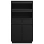 Aparador alto de madera maciza de pino negro 60x40x116,5 cm