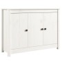 Aparador de madera maciza de pino blanco 100x35x74 cm