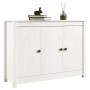 Aparador de madera maciza de pino blanco 100x35x74 cm