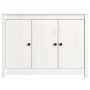 Aparador de madera maciza de pino blanco 100x35x74 cm