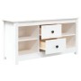 Mueble para TV de madera maciza de pino blanco 103x36,5x52 cm en Muebles TV | Comprar online en Foro24