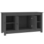 Mueble de TV de madera maciza de pino gris 103x36,5x52 cm en Muebles TV | Comprar online en Foro24