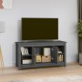 Mueble de TV de madera maciza de pino gris 103x36,5x52 cm en Muebles TV | Comprar online en Foro24