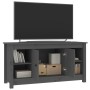 Mueble de TV de madera maciza de pino gris 103x36,5x52 cm en Muebles TV | Comprar online en Foro24