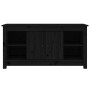 Mueble de TV de madera maciza de pino negro 103x36,5x52 cm en Muebles TV | Comprar online en Foro24