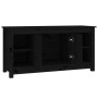 Mueble de TV de madera maciza de pino negro 103x36,5x52 cm en Muebles TV | Comprar online en Foro24