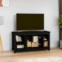 Mueble de TV de madera maciza de pino negro 103x36,5x52 cm en Muebles TV | Comprar online en Foro24