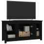 Mueble de TV de madera maciza de pino negro 103x36,5x52 cm en Muebles TV | Comprar online en Foro24