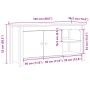 Mueble de TV de madera maciza de pino 103x36,5x52 cm