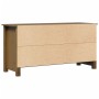 Mueble de TV madera maciza de pino marrón miel 103x36,5x52 cm