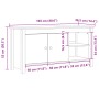 Mueble de TV madera maciza de pino marrón miel 103x36,5x52 cm