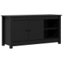 Mueble de TV de madera maciza de pino negro 103x36,5x52 cm