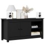 Mueble de TV de madera maciza de pino negro 103x36,5x52 cm