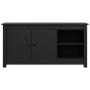 Mueble de TV de madera maciza de pino negro 103x36,5x52 cm
