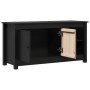 Mueble de TV de madera maciza de pino negro 103x36,5x52 cm