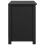 Mueble de TV de madera maciza de pino negro 103x36,5x52 cm