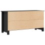 Mueble de TV de madera maciza de pino negro 103x36,5x52 cm