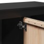 Mueble de TV de madera maciza de pino negro 103x36,5x52 cm
