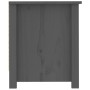 Armario zapatero de madera maciza de pino gris 110x38x45,5 cm
