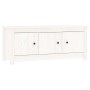 Mueble zapatero de madera maciza de pino blanco 110x38x45,5 cm