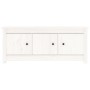 Mueble zapatero de madera maciza de pino blanco 110x38x45,5 cm