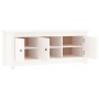 Mueble zapatero de madera maciza de pino blanco 110x38x45,5 cm
