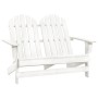 2-Sitzer Adirondack-Gartenstuhl aus weißem Tannenholz von vidaXL, Gartenstühle - Ref: Foro24-315899, Preis: 117,79 €, Rabatt: %