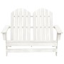 2-Sitzer Adirondack-Gartenstuhl aus weißem Tannenholz von vidaXL, Gartenstühle - Ref: Foro24-315899, Preis: 117,79 €, Rabatt: %