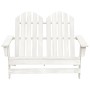 Silla Adirondack de jardín 2 plazas madera de abeto blanco