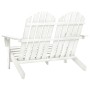 2-Sitzer Adirondack-Gartenstuhl aus weißem Tannenholz von vidaXL, Gartenstühle - Ref: Foro24-315899, Preis: 117,79 €, Rabatt: %
