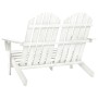 Silla Adirondack de jardín 2 plazas madera de abeto blanco