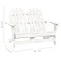 2-Sitzer Adirondack-Gartenstuhl aus weißem Tannenholz von vidaXL, Gartenstühle - Ref: Foro24-315899, Preis: 115,52 €, Rabatt: %