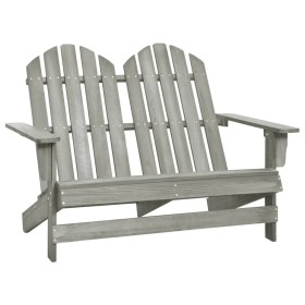 Adirondack garden bench 2-seater solid gray fir wood by vidaXL, Garden chairs - Ref: Foro24-315900, Price: 131,56 €, Discount: %