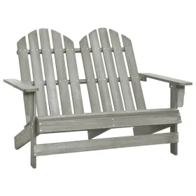 Adirondack garden bench 2-seater solid gray fir wood by vidaXL, Garden chairs - Ref: Foro24-315900, Price: 115,13 €, Discount: %