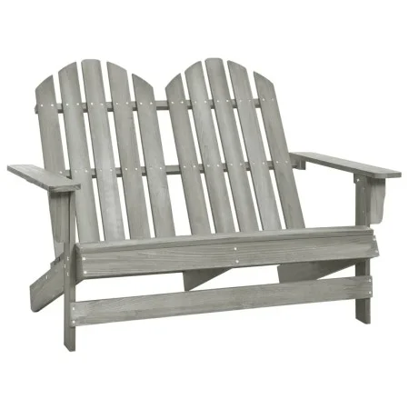 Silla Adirondack de jardín 2 plazas madera maciza abeto gris de vidaXL, Sillas de jardín - Ref: Foro24-315900, Precio: 128,36...
