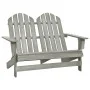 Silla Adirondack de jardín 2 plazas madera maciza abeto gris de vidaXL, Sillas de jardín - Ref: Foro24-315900, Precio: 128,36...