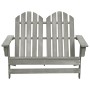 Adirondack 2-Sitzer Gartenstuhl massives Tannenholz grau von vidaXL, Gartenstühle - Ref: Foro24-315900, Preis: 131,56 €, Raba...