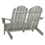 Adirondack 2-Sitzer Gartenstuhl massives Tannenholz grau von vidaXL, Gartenstühle - Ref: Foro24-315900, Preis: 131,56 €, Raba...