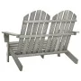 Silla Adirondack de jardín 2 plazas madera maciza abeto gris de vidaXL, Sillas de jardín - Ref: Foro24-315900, Precio: 128,36...