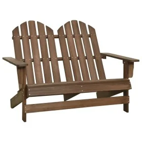 2-Sitzer Adirondack-Gartenstuhl aus massivem braunem Tannenholz von vidaXL, Gartenstühle - Ref: Foro24-315901, Preis: 114,83 ...