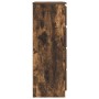 Aparador madera contrachapada color roble ahumado 60x35x98,5 cm