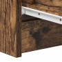 Aparador madera contrachapada color roble ahumado 60x35x98,5 cm