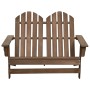 2-Sitzer Adirondack-Gartenstuhl aus massivem braunem Tannenholz von vidaXL, Gartenstühle - Ref: Foro24-315901, Preis: 131,56 ...